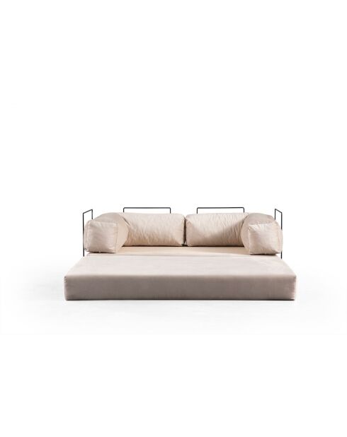 Via Con 2-Sitzer-Schlafsofa cremefarben - 200x100x80 cm