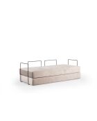 Via Con 2-Sitzer-Schlafsofa cremefarben - 200x100x80 cm