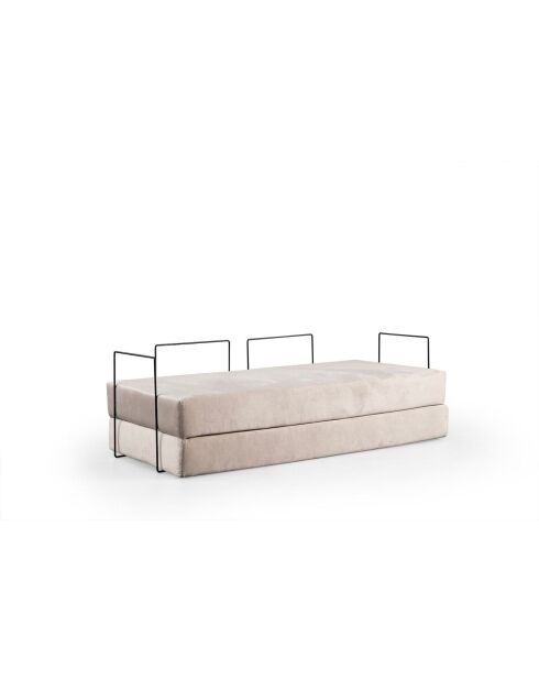Via Con 2-Sitzer-Schlafsofa cremefarben - 200x100x80 cm