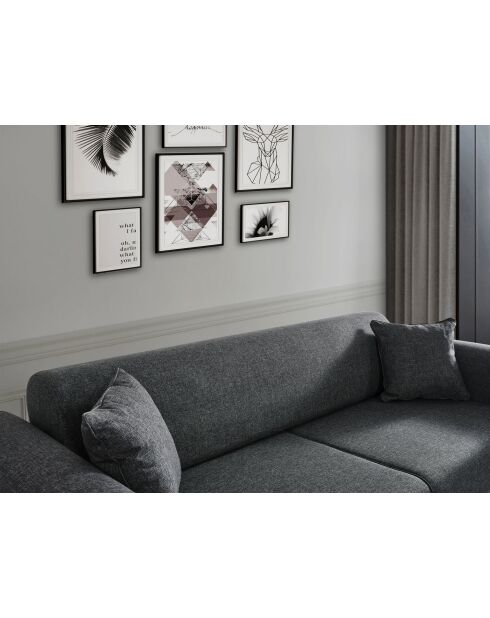 Canapé-lit 3 places Cofi gris clair - 222x90x80 cm