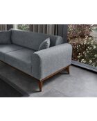 Canapé-lit 3 places Cofi gris clair - 222x90x80 cm