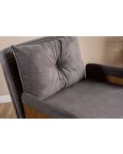 Cosmo 1-zitsslaapbank grijs - 77x70x82 cm