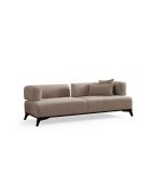 Hera 3-Sitzer-Sofa cremeschwarz - 220x100x75 cm