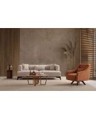 Hera 3-Sitzer-Sofa cremeschwarz - 220x100x75 cm