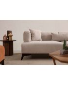Hera 3-Sitzer-Sofa cremeschwarz - 220x100x75 cm