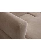 Hera 3-Sitzer-Sofa cremeschwarz - 220x100x75 cm