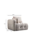 Amaris 3-Sitzer-Sofa beige - 290x100x65 cm