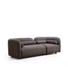 Victoria 3-Sitzer-Sofa grau Bouclette - 90x228x74 cm
