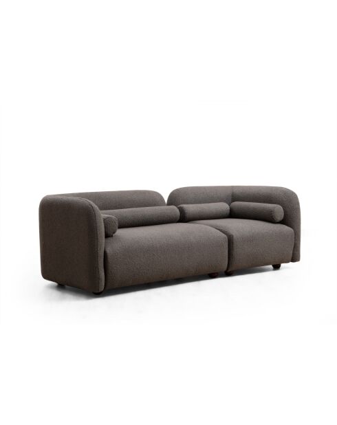 Victoria 3-Sitzer-Sofa grau Bouclette - 90x228x74 cm