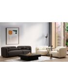 Victoria 3-Sitzer-Sofa grau Bouclette - 90x228x74 cm