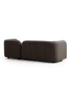 Victoria 3-Sitzer-Sofa grau Bouclette - 90x228x74 cm
