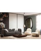 Victoria 3-Sitzer-Sofa grau Bouclette - 90x228x74 cm
