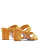 Gele CA-407 Maya sandalen met suède hak - hak van 7 cm