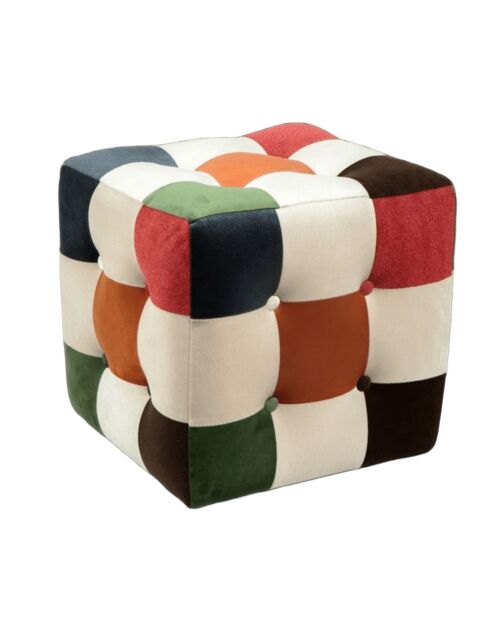 Pouf Patchwork multicolore - 42x42x42 cm