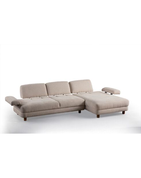 Canapé-lit d'angle Joli coin L droit crème - 315x100-165x75 cm