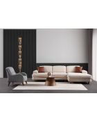 Canapé-lit d'angle Joli coin L droit crème - 315x100-165x75 cm