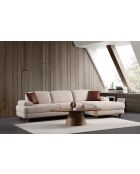 Canapé-lit d'angle Joli coin L droit crème - 315x100-165x75 cm