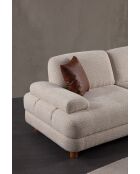 Canapé-lit d'angle Joli coin L droit crème - 315x100-165x75 cm