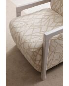 Silla plegable Tuscany crema/beige claro - 75x60x87 cm