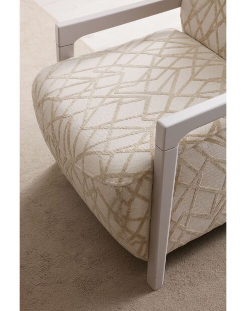 Silla plegable Tuscany crema/beige claro - 75x60x87 cm