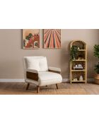 Divano letto Cosmo a 1 posto Teddy bianco - 77x70x82 cm