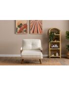 Divano letto Cosmo a 1 posto Teddy bianco - 77x70x82 cm