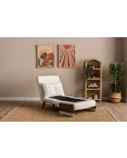 Divano letto Cosmo a 1 posto Teddy bianco - 77x70x82 cm