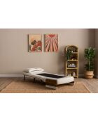 Divano letto Cosmo a 1 posto Teddy bianco - 77x70x82 cm