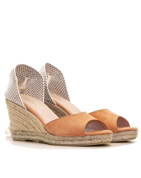 Sandales à talon en daim Ana Belen marron - Talon 6,5cm