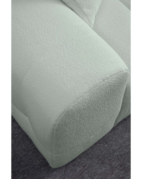 Sofá esquinero Pescara esquina derecha verde pálido - 316 × 165x108x83 cm