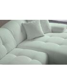 Sofá esquinero Pescara esquina derecha verde pálido - 316 × 165x108x83 cm