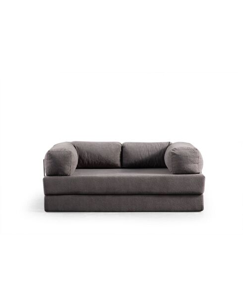 Canapé-lit 2 places Via Con gris - 200x100x80 cm