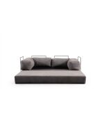 Canapé-lit 2 places Via Con gris - 200x100x80 cm