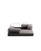 Canapé-lit 2 places Via Con gris - 200x100x80 cm