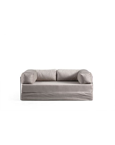Via Con 2-Sitzer-Schlafsofa hellgrau - 200x100x80 cm