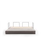 Via Con 2-Sitzer-Schlafsofa hellgrau - 200x100x80 cm