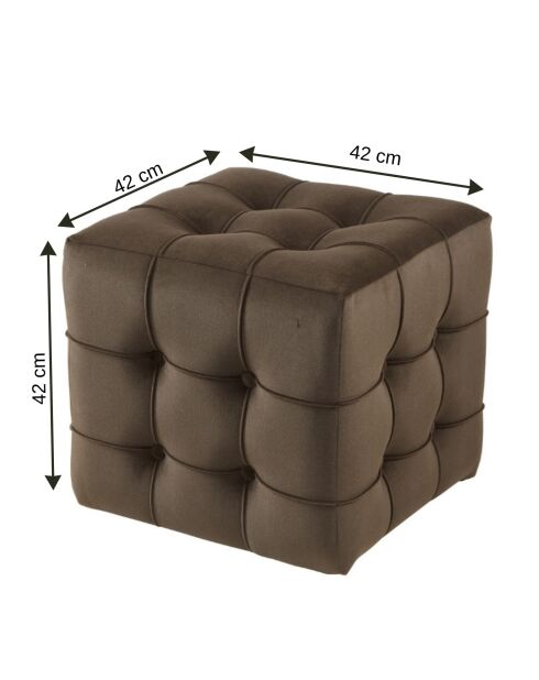 Pouf Lizbon Brun - 42x 42x 42 cm