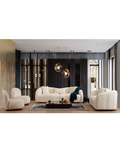 Creme 3-zitsbank Venedik - 236x91x76 cm