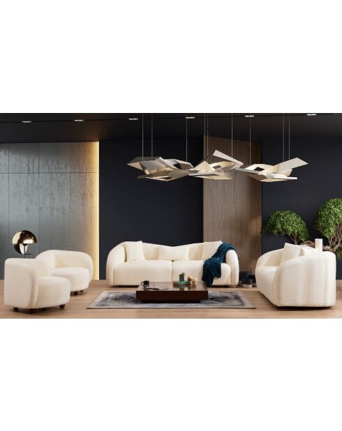 Creme 3-zitsbank Venedik - 236x91x76 cm