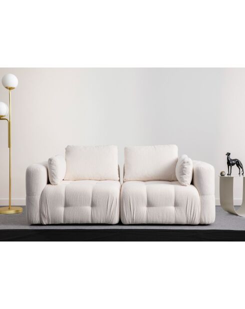 Weißes Amaris 2-Sitzer-Sofa - 300x120x65 cm