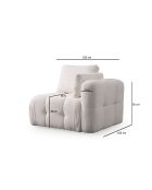 Weißes Amaris 2-Sitzer-Sofa - 300x120x65 cm