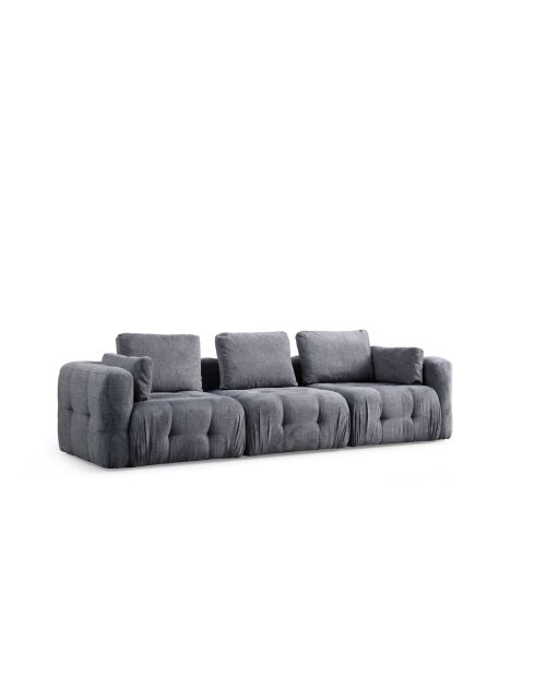 Amaris graues 3-Sitzer-Sofa - 290x100x65 cm