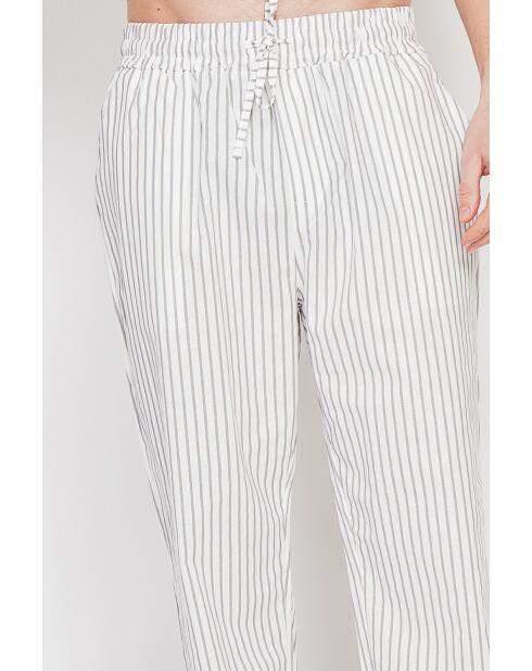 Pantalon 100% lin Gilbert blanc