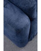 Amaris 3-zits hoekbank met marineblauwe voetenbank - 290x200x100x65 cm