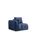 Amaris 3-zits hoekbank met marineblauwe voetenbank - 290x200x100x65 cm