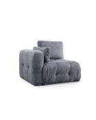 Amaris 2-Sitzer-Ecksofa mit grauer Ottomane - 180x120x65 cm