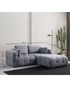 Amaris 2-Sitzer-Ecksofa mit grauer Ottomane - 180x120x65 cm
