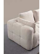 Amaris 2-Sitzer-Ecksofa mit beiger Ottomane - 180x120x65 cm