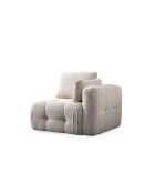 Amaris 2-Sitzer-Ecksofa mit beiger Ottomane - 180x120x65 cm
