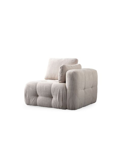 Amaris 2-Sitzer-Ecksofa mit beiger Ottomane - 180x120x65 cm
